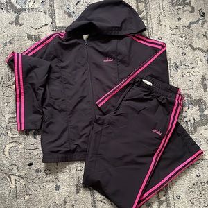 COPY - Women’s Adidas matching track suit deep plum with pink